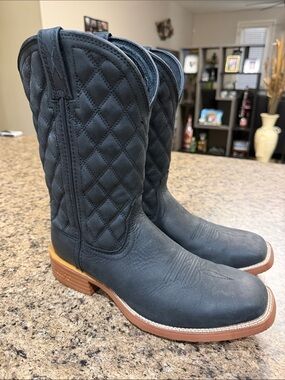 Twisted X Black Quilted Ankle Boots
